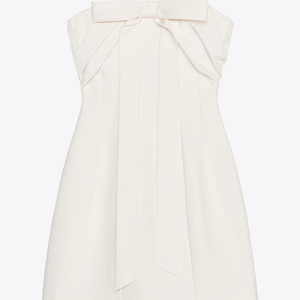 Zara Strapless Cream Dress